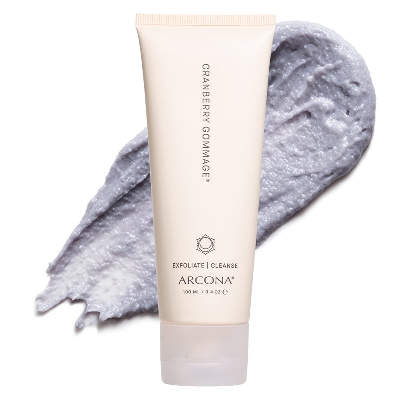 ARCONA Cranberry Gommage  Purifying Scrub To Exfoliate and Unclog Pores  Brighten Tone and Resurface Skin With Zeolite Blueberry  Natural Face Exfoliator 34 oz