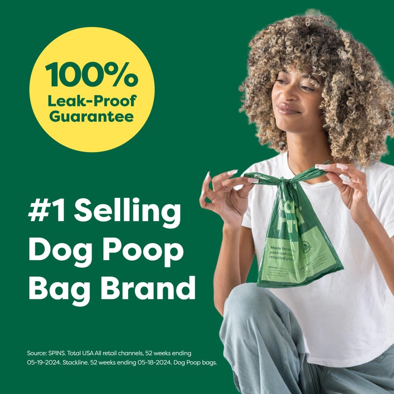 Earth Rated Dog Poop Bags with Handles, Extra Wide, Easy Tie and Guaranteed Leakproof, Unscented, 120 Handle Bags - Image 2
