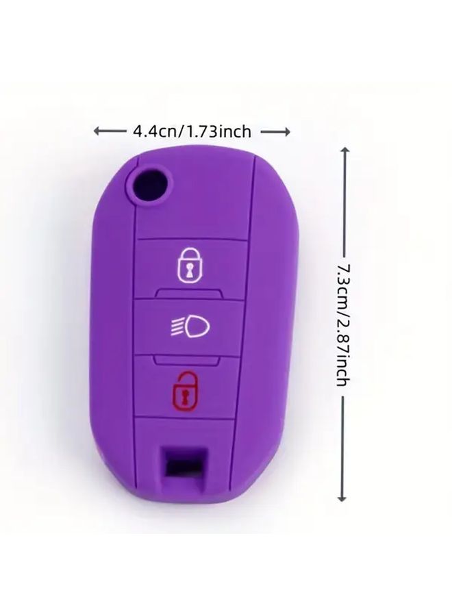 Sea Blue Flip Folding Key Fob Cover Protective Shell Case For Car Key Vehicle Key Sleeve Soft Key Protector - Image 2