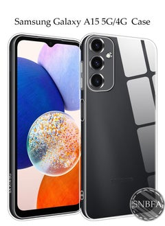 SNBFA Samsung Galaxy A15 5G/4G Clear Cover Case soft TPU Transparent Silicone Rubber Back Protective Case shock Absorbent Reinforced Corner for Samsung Galaxy A15 5G Clear  - Image 1