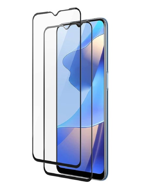 2 Pieces Tempered Glass Screen Protector 5D Designed For Oppo A54s Full Glue Edge to Edge Full Screen Coverage And Bubble Free