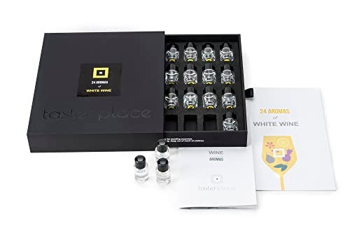 TASTERPLACE 24 White Wine Aromas - TASTERPLACE AROMA SET - English language - for sommeliers and wine lovers - train your nose - tasting tool… - Image 1