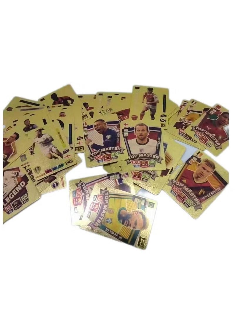 55 قطعة من بطاقة فلاش بولي كلوريد الفينيل نجمة كرة القدم الذهبية بطاقة فلاش لمجموعة المشجعين - Image 5