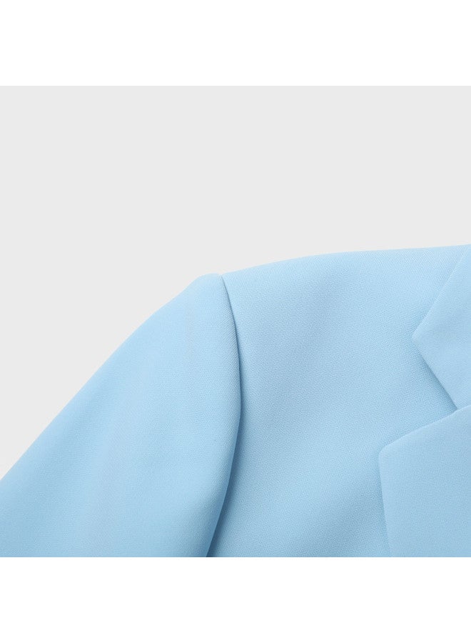 Zara women's Fashionable & Soft Solid Color Tailored High-quality Shoulder-padded Blazer - Image 5
