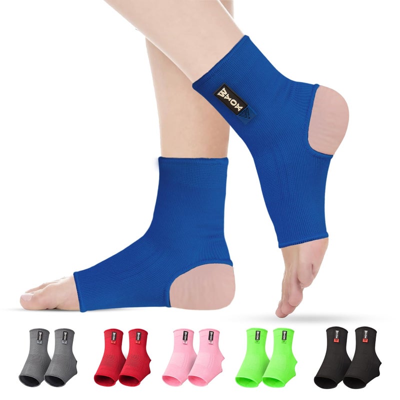 WYOX Foot Support and Compression Sleeve Neoprene Ankle Brace and Sleeve for Foot and Ankle Stability Perfect for Pain Relief and AllDay Comfort in Sports and Daily Activities Blue SM