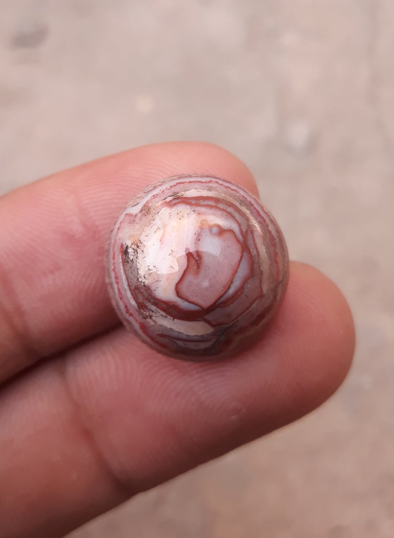 HADI Natural Imperial Jasper Cabochon Abstract Patterns - 19 carats - 17mm - Image 3