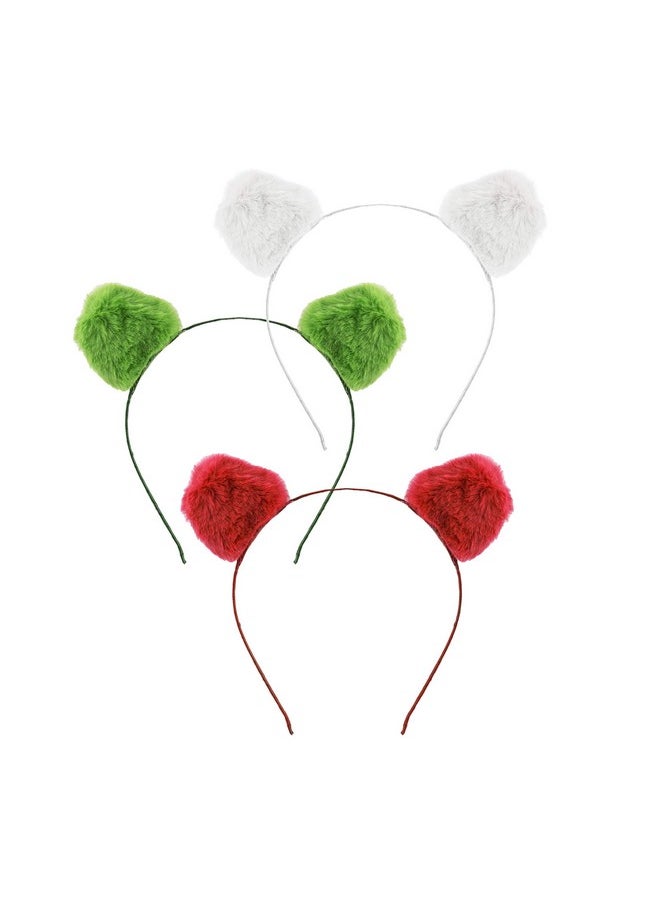 Light Green Red White Furry Fluff Cat Ears Set (3Pc) Christmas Fashion Headbands - pzsku/ZF9CD02DF2CECD8131E05Z/45/_/1733730147/1306c81b-9a82-4d47-a1ae-68d9388c5a23