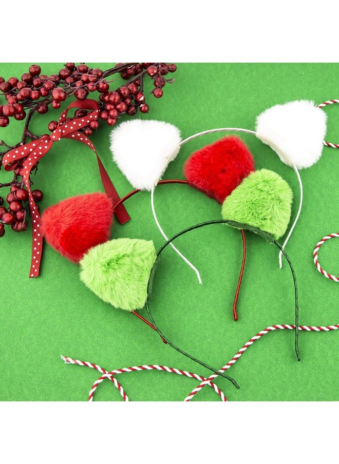 Light Green Red White Furry Fluff Cat Ears Set (3Pc) Christmas Fashion Headbands - pzsku/ZF9CD02DF2CECD8131E05Z/45/_/1733730171/4774b401-0014-4c38-b0e5-c3309f0dfad1