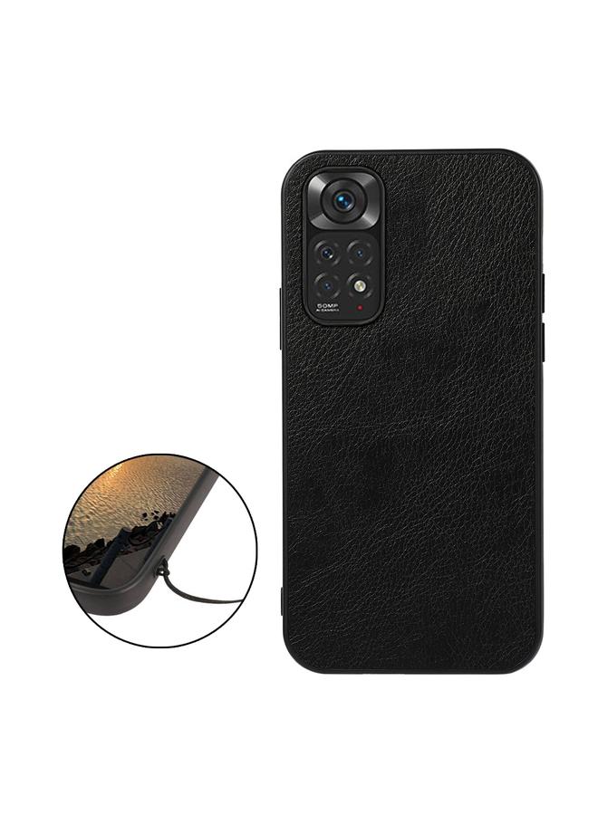 إيروريكس جراب لهاتف Xiaomi Redmi Note 11 4G Global / Note 11S جراب هاتف ثنائي اللون من نسيج الليتشي - Image 2