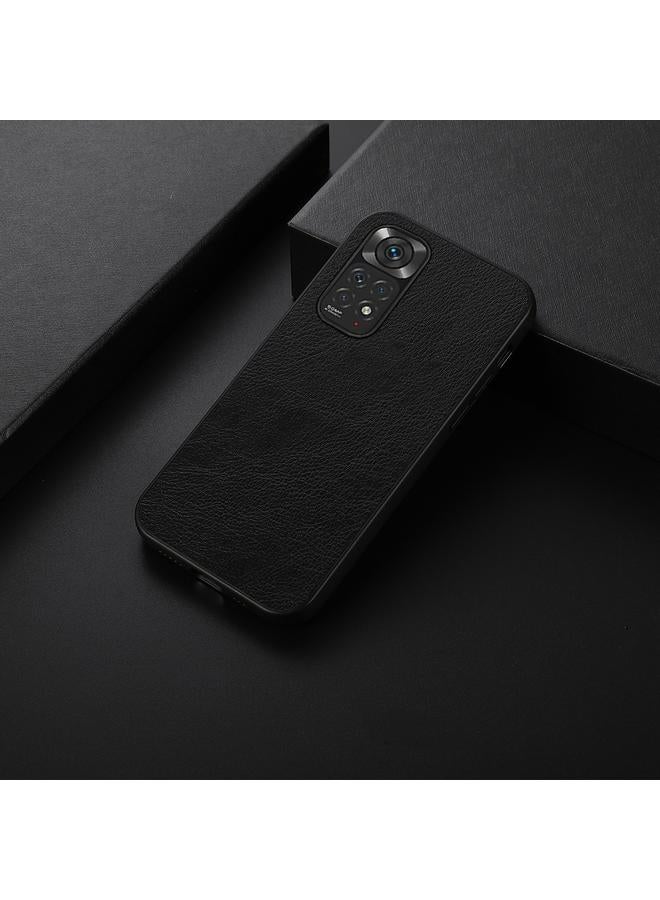 إيروريكس جراب لهاتف Xiaomi Redmi Note 11 4G Global / Note 11S جراب هاتف ثنائي اللون من نسيج الليتشي - Image 3