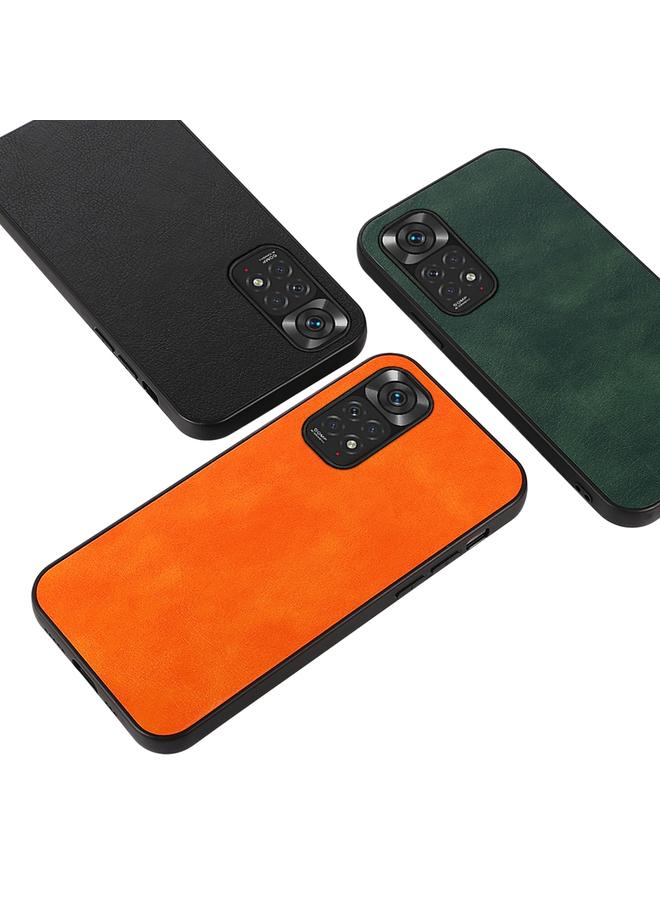 إيروريكس جراب لهاتف Xiaomi Redmi Note 11 4G Global / Note 11S جراب هاتف ثنائي اللون من نسيج الليتشي - Image 4