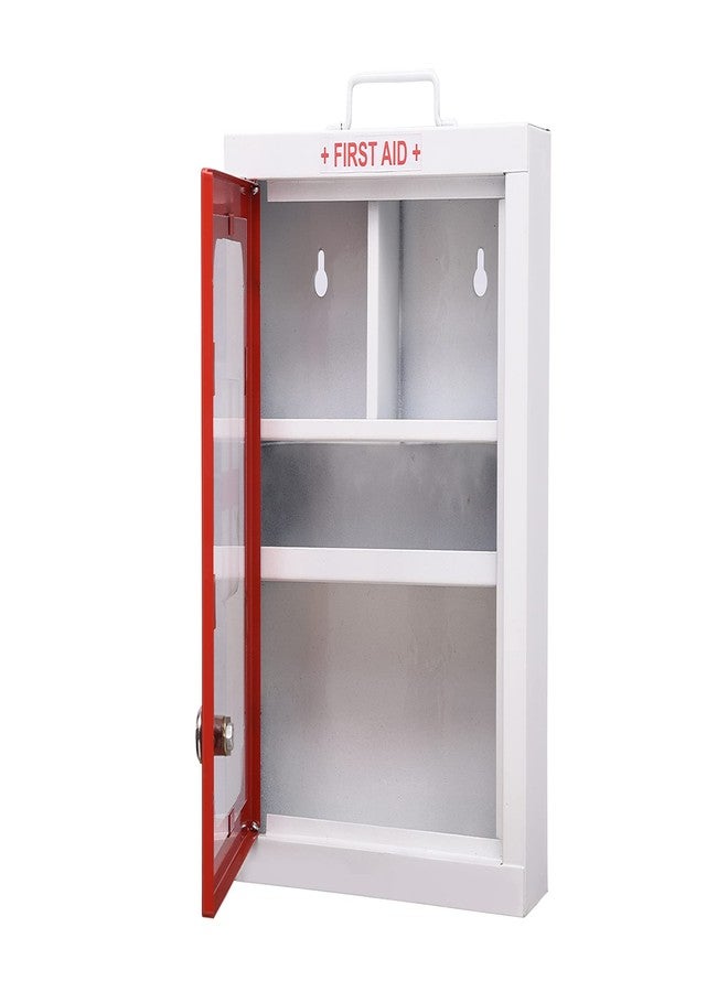 SPYLOCK Heavy Metal Wall Mounted First Aid Box | Multipurpose Medical Kit Cabinet for Emergency Use | Lockable Storage Organizer for Home Office School Clinic with Compartments (Red) - Image 2