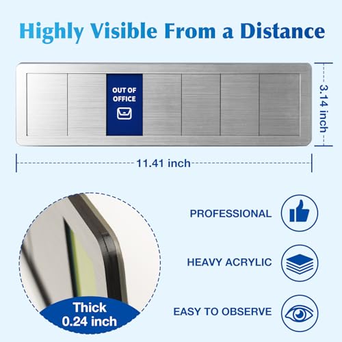 EliteSign Office Door Signs,7 Options-Do Not Disturb, Out of Office, In a Meeting, Working Remotely,Please Knock, Back Soon, Come in Welcome Privacy Door Signs Available and Away for Conference Room & Meeting - Image 2