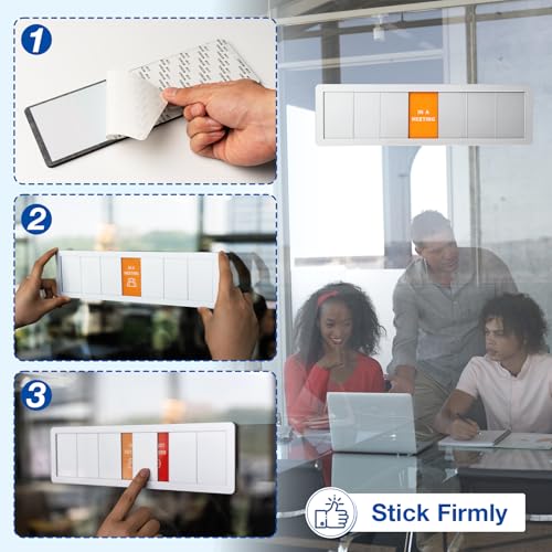 EliteSign Office Door Signs,7 Options-Do Not Disturb, Out of Office, In a Meeting, Working Remotely,Please Knock, Back Soon, Come in Welcome Privacy Door Signs Available and Away for Conference Room & Meeting - Image 5