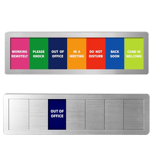 EliteSign Office Door Signs,7 Options-Do Not Disturb, Out of Office, In a Meeting, Working Remotely,Please Knock, Back Soon, Come in Welcome Privacy Door Signs Available and Away for Conference Room & Meeting - Image 1