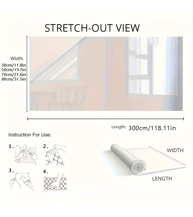 Transparent Self-Adhesive PET Furniture Protective Film Scratch Resistant Heat Proof Table Cover For Kitchen - Image 4