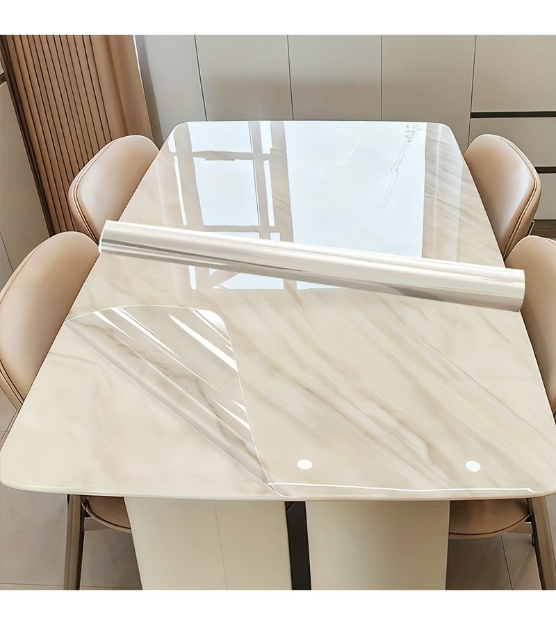 Transparent Self-Adhesive PET Furniture Protective Film Scratch Resistant Heat Proof Table Cover For Kitchen - Image 2