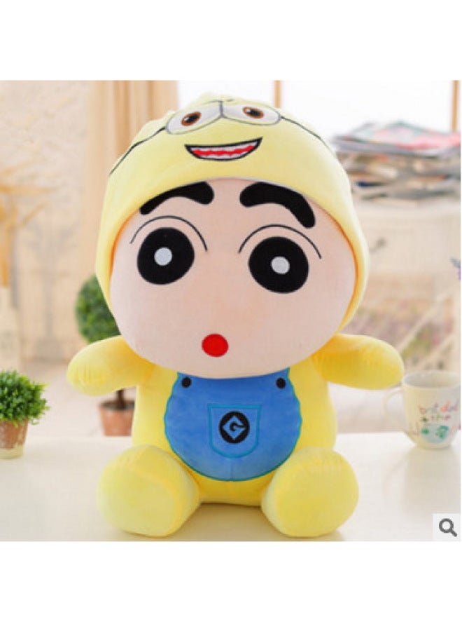 لعبة Crayon Shin Transformation Totoro Doll Shin Creative Plush Toy كبيرة Valentine Doll Panda Doll - اللون: أصفر عيون مستديرة - الارتفاع: 60 سم - Image 1