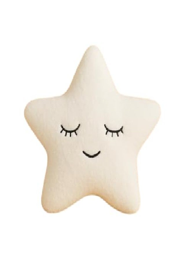 HAPPY BRO Star Shaped Pillow White Color Soft Plush Cushion for Kids, Nursery, Bedroom Decor – Cute Star Pillow for Baby Boys & Girls, Cozy Cot & Sofa Cushion - Image 1