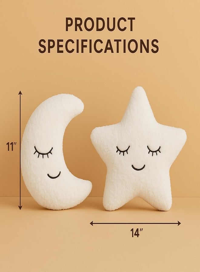 HAPPY BRO Star Shaped Pillow White Color Soft Plush Cushion for Kids, Nursery, Bedroom Decor – Cute Star Pillow for Baby Boys & Girls, Cozy Cot & Sofa Cushion - Image 2