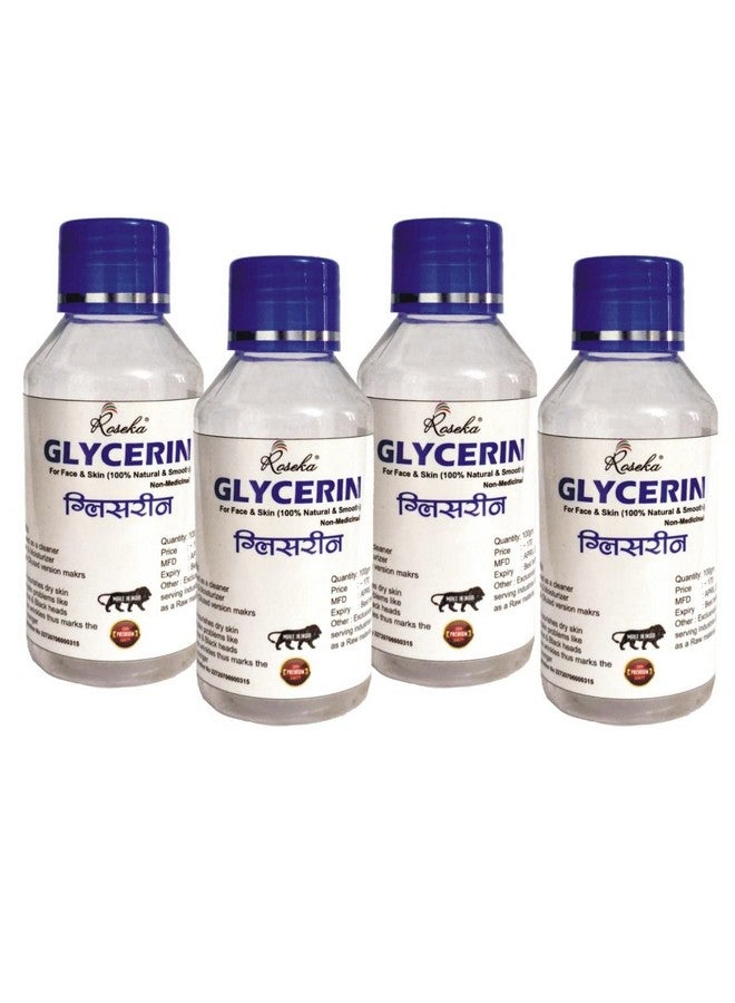 Roseka Glycerin And Combo set Natural Beauty & Skin Care 70 ML x4 (Glycerin, Pack of -4) - Image 1
