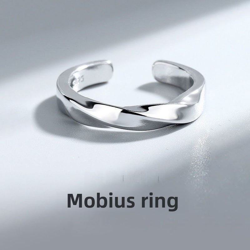Mobius Band Ring Unisex Trendy Open Adjustable Couple Retro Luxury M1486 [Mobius ring ring]]