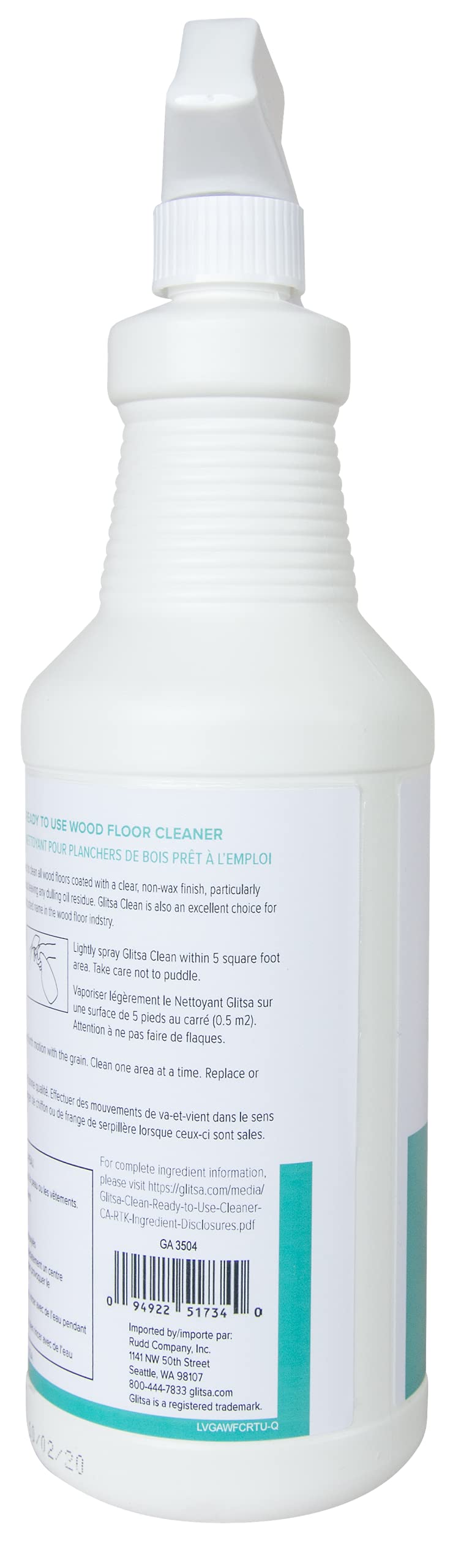 Glitsa Clean Hardwood Floor Cleaner - 32 oz Spray - Image 3