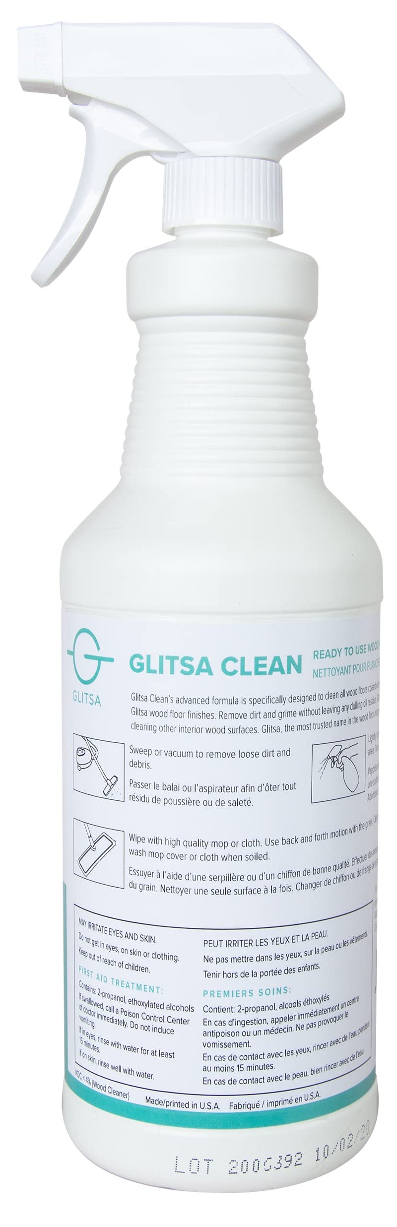 Glitsa Clean Hardwood Floor Cleaner - 32 oz Spray - Image 2