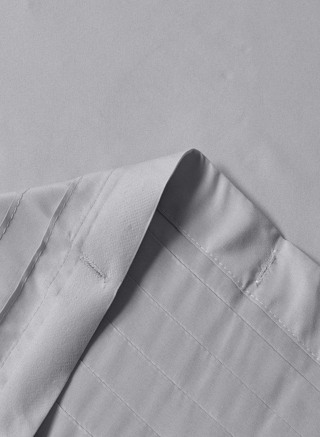 Comfort Spaces Windsor Bathroom Shower Pieced Ruffle Pattern Modern Elegant Microfiber Fabric Bath Curtains, 72x72, Gray - Image 5