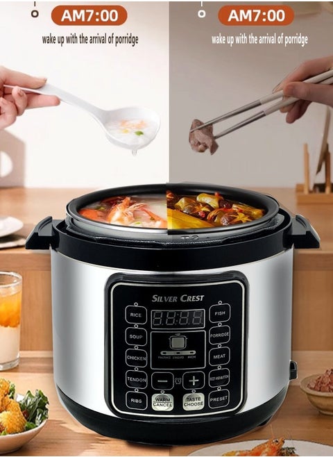 Intelligent Electric Pressure Cooker 6L Large Capacity Household Multi-Functional Rice Cooker Intelligent Reservation