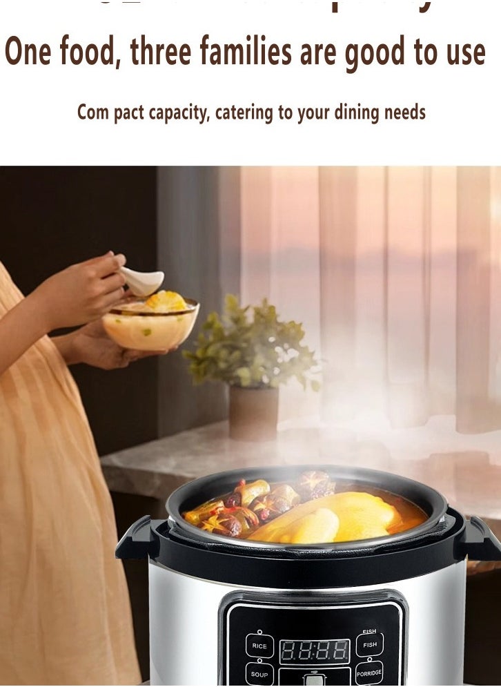 Generic - Intelligent Electric Pressure Cooker 6L Large Capacity Household Multi-Functional Rice Cooker Intelligent Reservation - Image 1