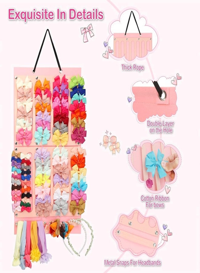 WebWares Baby Girl Hair Bows Holder| Baby Hair Accessory Storage Display with Sturdy Rope| Baby Hair Clip Storage Display Sturdy Stand| Wall Hanging for Girl Room| (2 Layer) - Image 5