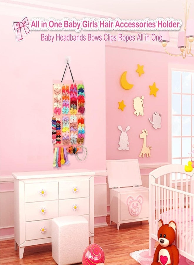 WebWares Baby Girl Hair Bows Holder| Baby Hair Accessory Storage Display with Sturdy Rope| Baby Hair Clip Storage Display Sturdy Stand| Wall Hanging for Girl Room| (2 Layer) - Image 3