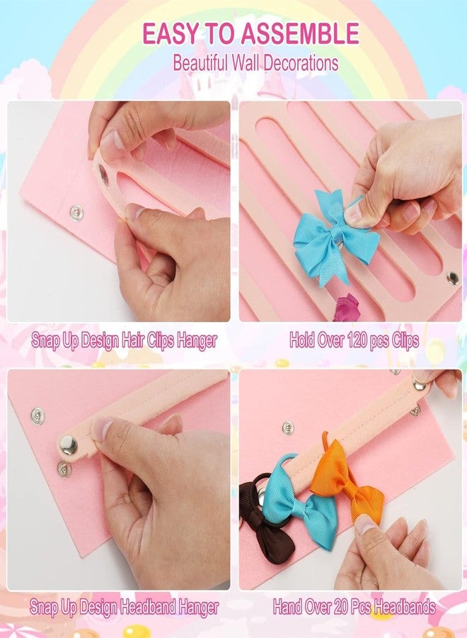 WebWares Baby Girl Hair Bows Holder| Baby Hair Accessory Storage Display with Sturdy Rope| Baby Hair Clip Storage Display Sturdy Stand| Wall Hanging for Girl Room| (2 Layer) - Image 4