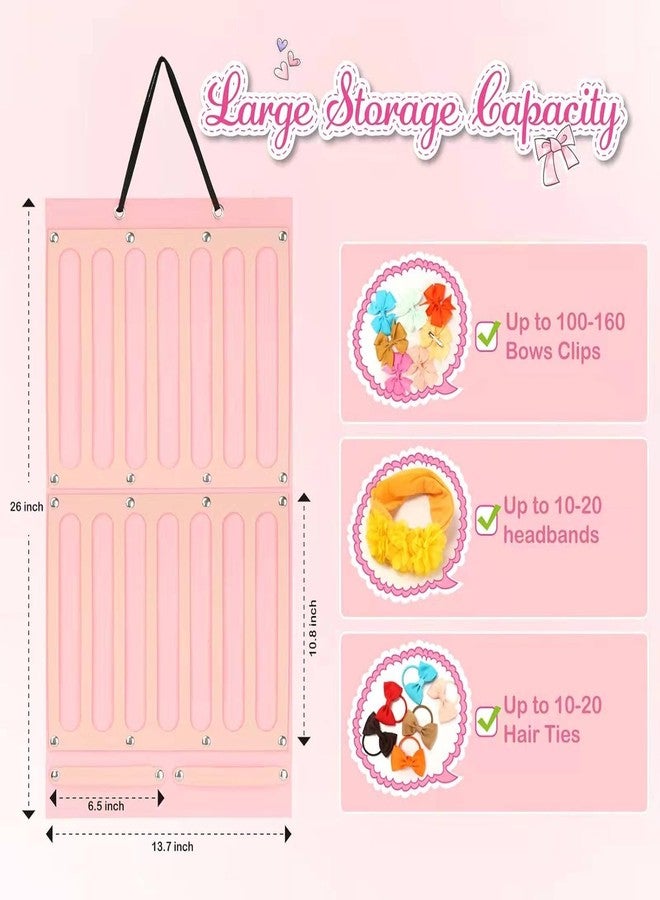 WebWares Baby Girl Hair Bows Holder| Baby Hair Accessory Storage Display with Sturdy Rope| Baby Hair Clip Storage Display Sturdy Stand| Wall Hanging for Girl Room| (2 Layer) - Image 2