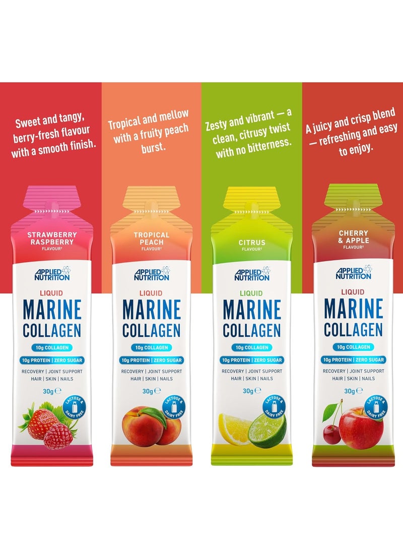 أبلايد نيوتريشن كولاجين بحري سائل، بنكهة الكرز والتفاح - ١٠ غرامات من الكولاجين لكل حصة، يدعم صحة البشرة والشعر والأظافر والمفاصل، حلال معتمد - Image 3