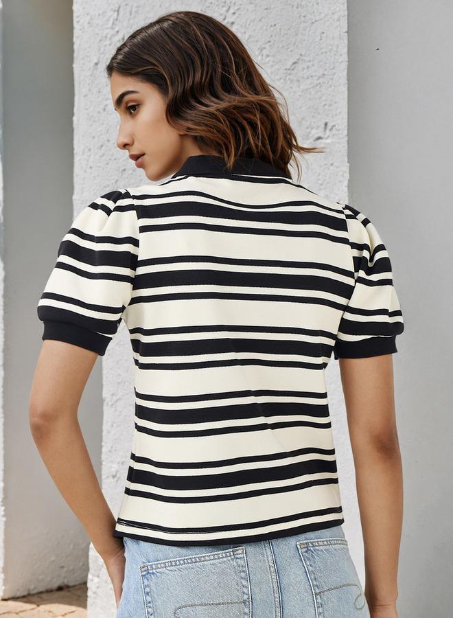 تواكستريمز تيشيرت بولو مخطط - Image 3