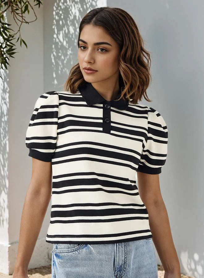 2Xtremz 2Xtremz Striped Polo T-shirt