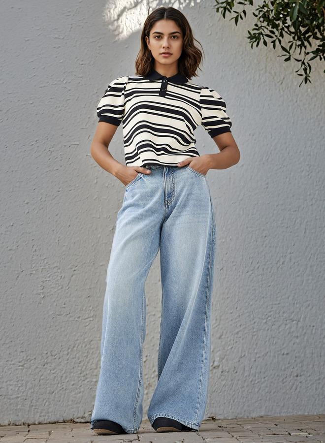 تواكستريمز تيشيرت بولو مخطط - Image 2