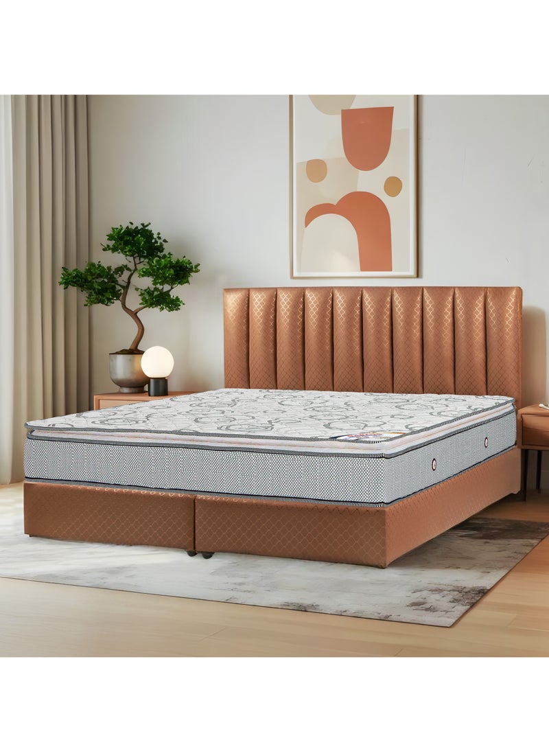 Back Care Nargis Luxury Medium-Pressure Mattress – Perfect Support for Medium Weights with an Exceptional Balance of Comfort and Spinal Support, Crafted with Multiple Layers of Foam and Bonnell Springs and Featuring an Innovative Ventilation System 200x140x30 CM - Image 1