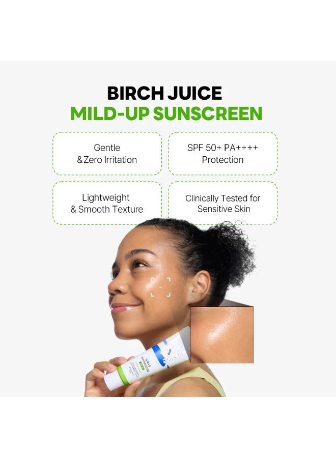 ROUND LAB Birch Juice Mild-up Mineral Sunscreen SPF 50+ PA++++, 50ml - Image 2