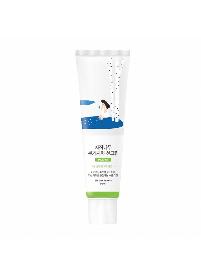 ROUND LAB Birch Juice Mild-up Mineral Sunscreen SPF 50+ PA++++, 50ml - Image 1