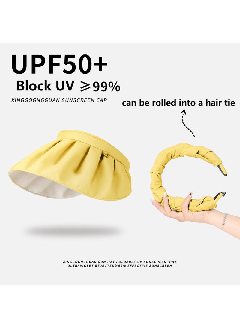 Generic Foldable Shell Sun Hat, Summer UV Protection Empty Top Sun Hat, Sun Hat - Image 3