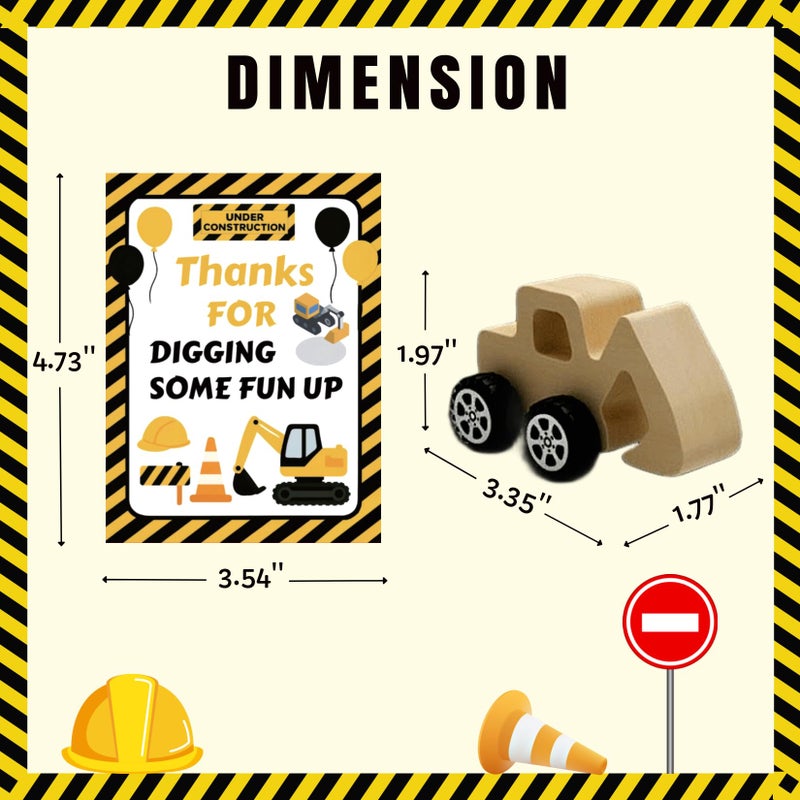 GOGREENWOVEN 12 Pcs Construction Party Favors & Diy Craft Kit - Unfinished Wooden Truck Painting Set With Bubble Wands  Paints  Brushes & Cards - Birthday Party Favors For Kids  Boys & Girls  Classroom Rewards - Image 5