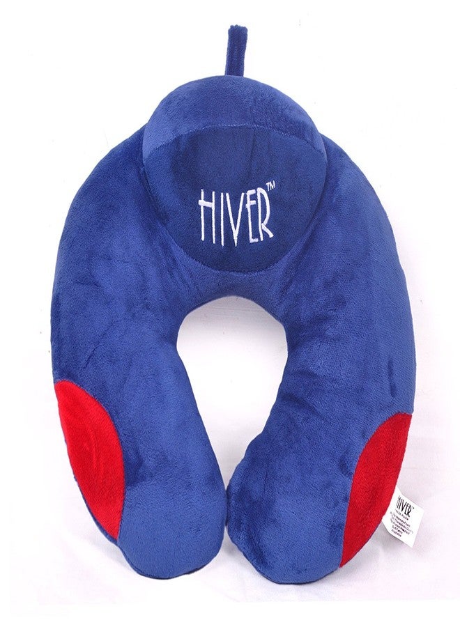 HIVER Memory Foam Neck Travel Pillow Neck Pillow with Elevated Headrest (Velvet) - Image 2