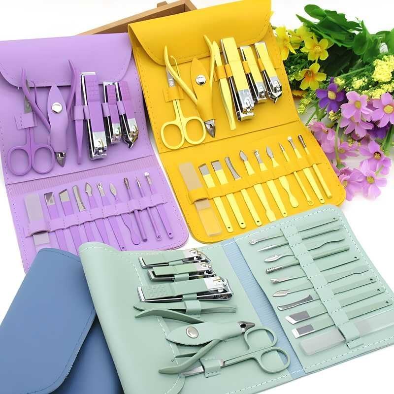 PALRIN PALRIN Stainless Steel Professional Manicure Set Nail Cutter For manWomen and girls Nail Scissors Luxury Grooming Kit Manicure Pedicure Kit For manWomen and girls Nail Acne Remover needle - Image 3