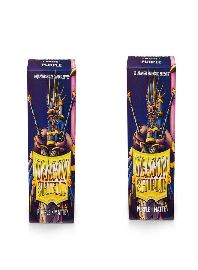 dragon shield 2 Packs Dragon Shield Matte Mini Japanese Purple 60 ct Card Sleeves Value Bundle! … - Image 2