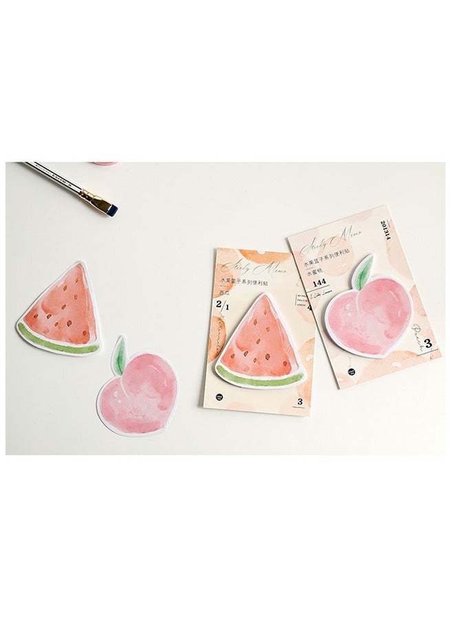 4 Pack Sticky Notes Stickers, Cute Fruit Shapes, Self-Stick Memo Pads with Cartoon Markers, Flags and Tabs, Ideal for Students, Home, Office, School and Roommates (120 Sheets) - Image 3