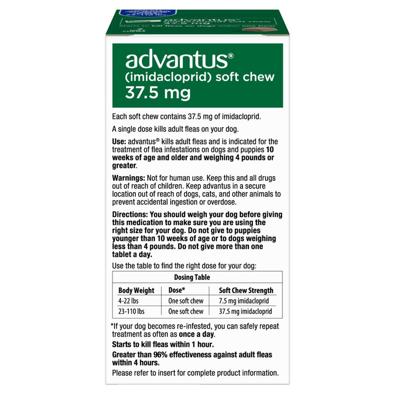 Advantus Dog Fast Acting Oral Flea Treatment Soft Chews Dogs 23 - 110 lbs. | 7 ct. - Image 1