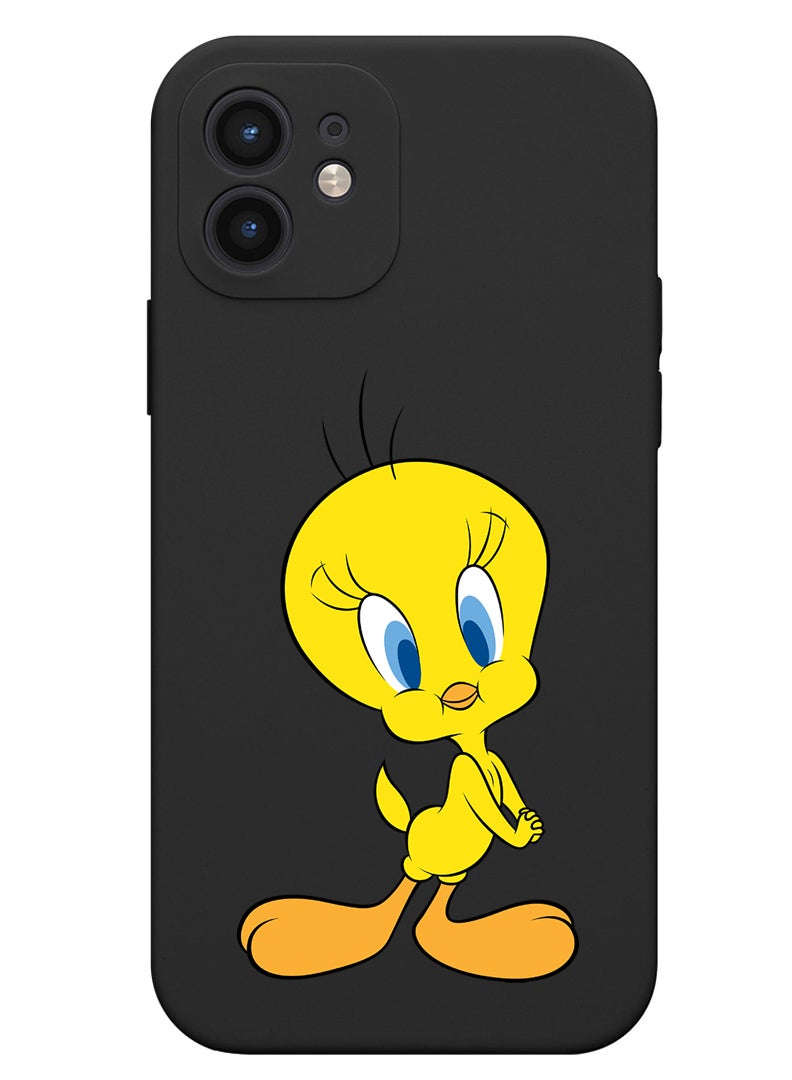 Theodor Protective Slim Fit Case Liquid Silicone Cover with Full Body Protection Anti-Scratch Shockproof Case For iPhone 12 Black  - Two kids ago copy - Image 1